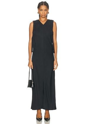 Helmut Lang Ruched Dress in Black - Black. Size 0 (also in 2, 4, 6, 8).