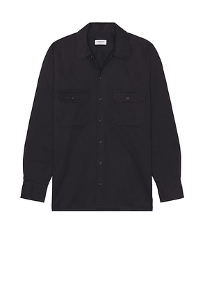 Ghiaia Cashmere Working Shirt in Navy - Navy. Size M (also in XL/1X).