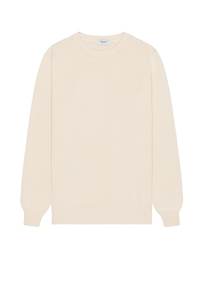 Ghiaia Cashmere Cotton Crewneck in Perla - Blush. Size L (also in M).