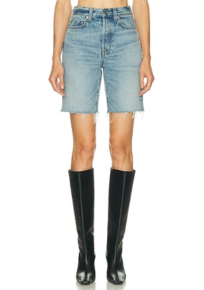 GRLFRND Jules Bermuda in Beverly Blvd - Blue. Size 23 (also in 24, 25, 26, 28, 29, 30).