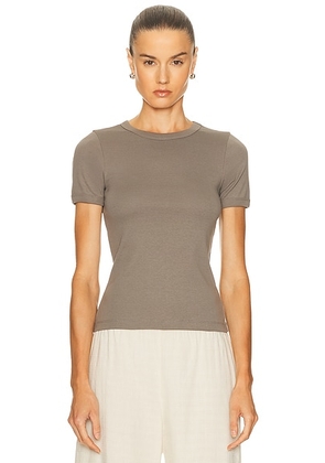 FLORE FLORE Car Tee in Mushroom - Grey. Size L (also in S, XS).
