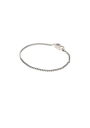 GOOD ART HLYWD Curb Chain Bracelet in Sterling Silver - Metallic Silver. Size 17 (also in 18, 19).
