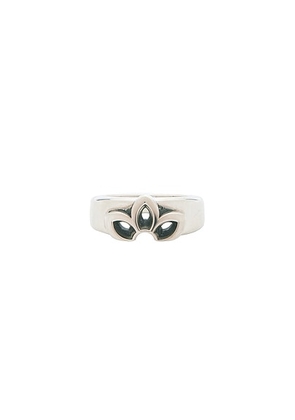 GOOD ART HLYWD Best Friends Half Ring V2 in Sterling Silver - Metallic Silver. Size 10 (also in ).