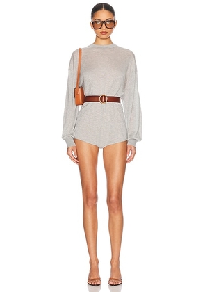 Helsa Aurinda Romper in Heather Grey - Grey. Size L (also in M, S, XL).