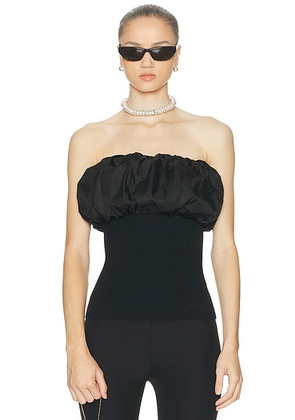 Ganni Strapless Top in Black - Black. Size M (also in XS).