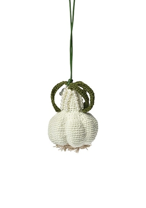 Gohar World Garlic Crochet Bag Charm in Garlic - White. Size all.