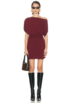 SIMKHAI Shania Mini Dress in Cranberry - Burgundy. Size M (also in S, XS).