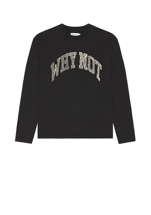 Honor The Gift Why Not Long Sleeve Tee in Black - Black. Size M (also in XL/1X, XXL/2X).