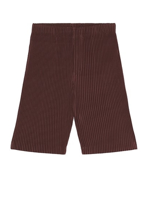 Homme Plisse Issey Miyake Color Pleats Shorts in Edge Brown - Brown. Size 2 (also in 3).