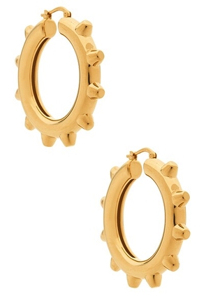 Jil Sander Hoop Earrings in Gold - Metallic Gold. Size all.