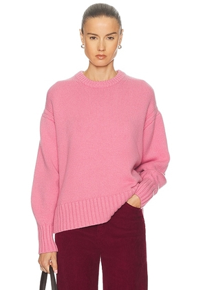 Guest In Residence Cozy Crew Sweater in Rose - Pink. Size L (also in M, S, XL, XS).