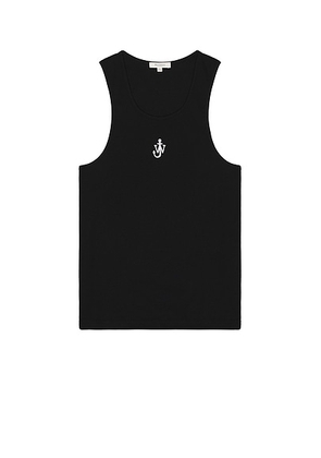 JW Anderson Anchor Embroidery Vest in Black - Black. Size L (also in ).