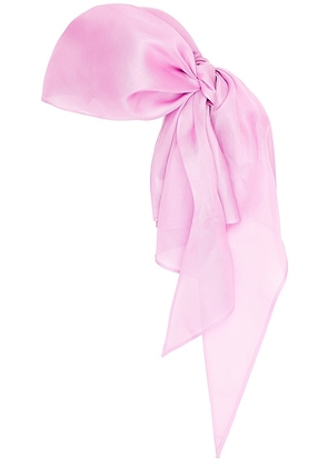 Helsa Silk Gazar Head Scarf in Ash Rose - Pink. Size all.