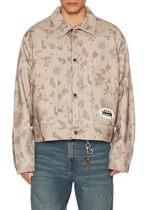 Honor The Gift Tonal Floral Jacket in Pebble - Tan. Size S (also in XL/1X, XXL/2X).