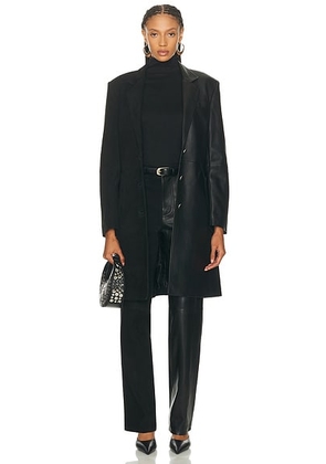 Helmut Lang Mixed Jacket in Black - Black. Size 0 (also in 2, 4, 6).