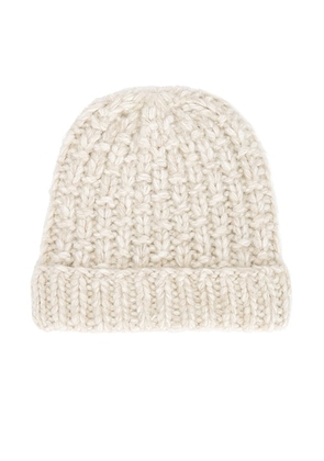 Helsa Joanie Hand Knit Beanie in Oatmeal - Beige. Size all.