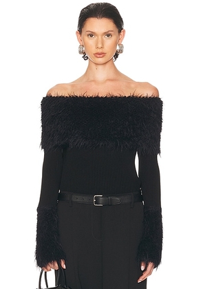 Jean Paul Gaultier Ribbed Hairy Sweater in Black - Black. Size S (also in XS).