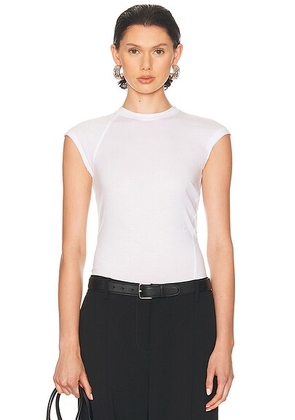 Helmut Lang Cap Sleeve Top in Optic White - White. Size M (also in S, XS).