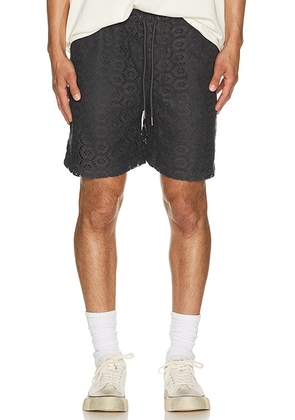Honor The Gift Crochet Shorts in Black - Black. Size M (also in S).