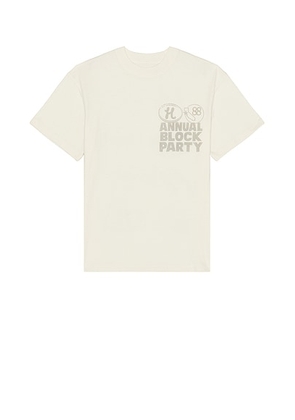 Honor The Gift Annual Block Party Tee in Bone - Beige. Size L (also in S).