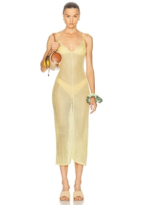 HAIGHT. Luna Knit Dress in Beam Yellow - Yellow. Size L (also in ).