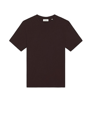 FRAME Light Cotton Tee in Burgundy - Burgundy. Size S (also in ).