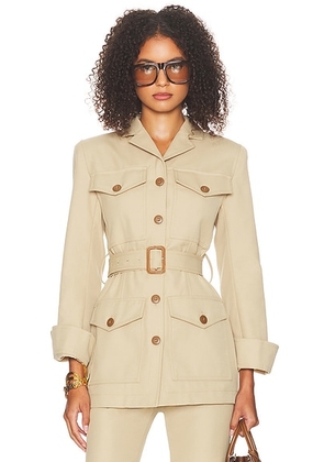Helsa The Leisure Suit Jacket in Camel - Tan. Size L (also in M, S, XL, XS).