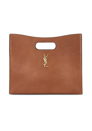 saint laurent Saint Laurent New Le Carre Bag in Brick & Dark Ebene - Brown. Size all.