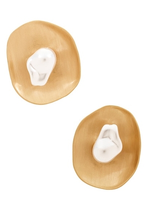 Cult Gaia Marzia Earring in Brushed Brass - Metallic Bronze. Size all.
