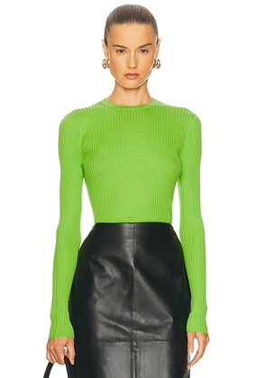 Gabriela Hearst Browning Knit Top in Peridot Green Fluo - Green. Size S (also in ).