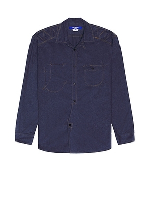 Junya Watanabe Flannel Shirt in Navy - Navy. Size L (also in M, XL/1X).
