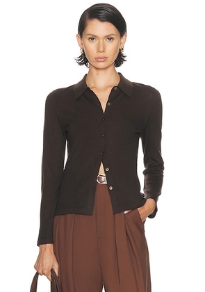 Guest In Residence Ella Shirt in Burnt Cocoa - Brown. Size S (also in XL, XS).