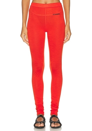 Jil Sander 029 Legging in Poppy - Red. Size S (also in XS).