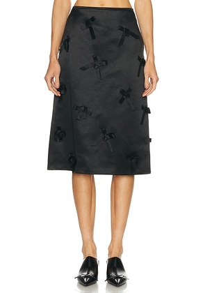 Jil Sander Origami Bow Skirt in Black - Black. Size 34 (also in 36, 38).