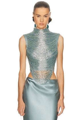 Cult Gaia Taraji Sleeveless Top in Celadon - Blue. Size L (also in XS).