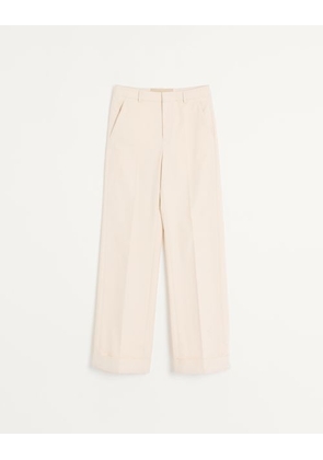 Valentino Cuffed Cotton Canvas Trousers Man SHELL 44