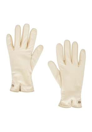 HANDSOME STOCKHOLM Essential Gloves in Cream - Cream. Size S (also in ).