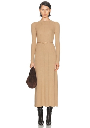 Gabriela Hearst Imagene Dress in Camel - Brown. Size L (also in M).