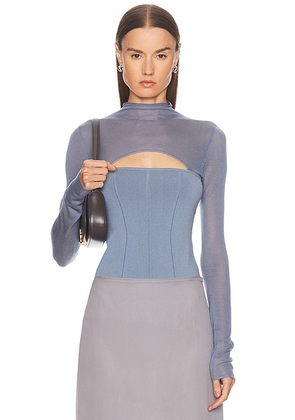 Fleur du mal Kate Bodysuit in Charcoal - Slate. Size M (also in L, S, XS).