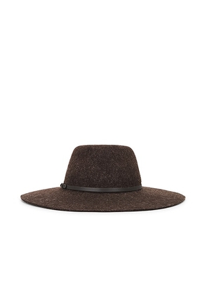 Helen Kaminski Claude Wool Fedora Hat in Chocolate - Brown. Size all.