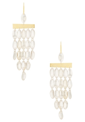 Isabel Marant Fringe Earrings in Silver & Dore - Metallic Silver. Size all.