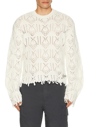 Honor The Gift Cable Sweater in Bone - White. Size L (also in M, S, XXL/2X).