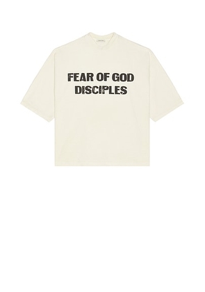 Fear of God Relaxed Disciple Tee in Oat - Cream. Size L (also in ).