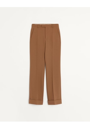 Valentino Nylon Cuffed Gabardine Trousers Man NUT 44
