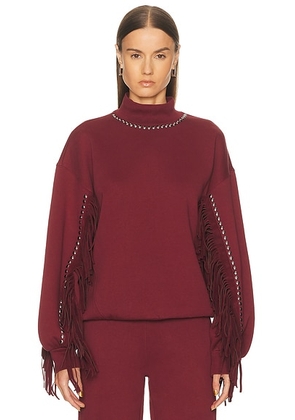 Goldbergh Frenzy Crewneck Sweater in Vino Rosso - Red. Size L (also in M, S, XS).