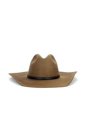 Janessa Leone Nash Fedora Hat in Camel - Brown. Size L (also in M, S).