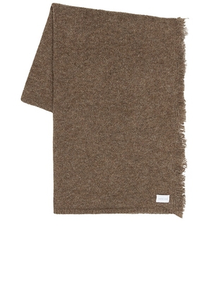 Janessa Leone Blanket Scarf in Dark Brown - Brown. Size all.