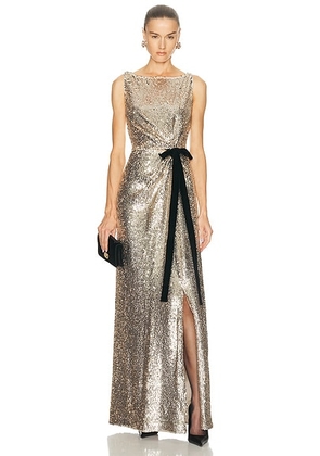 SIMKHAI Felicity Gown in Gold Multi - Metallic Gold. Size 0 (also in 2, 8).