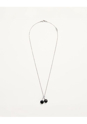 Valentino Garavani Valentino Garavani Chez Valentino Necklace In Metal And Enamel Man PALLADIUM UNI