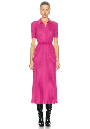 Gabriela Hearst Amor Dress in Fuchsia - Pink. Size L (also in M, XS).